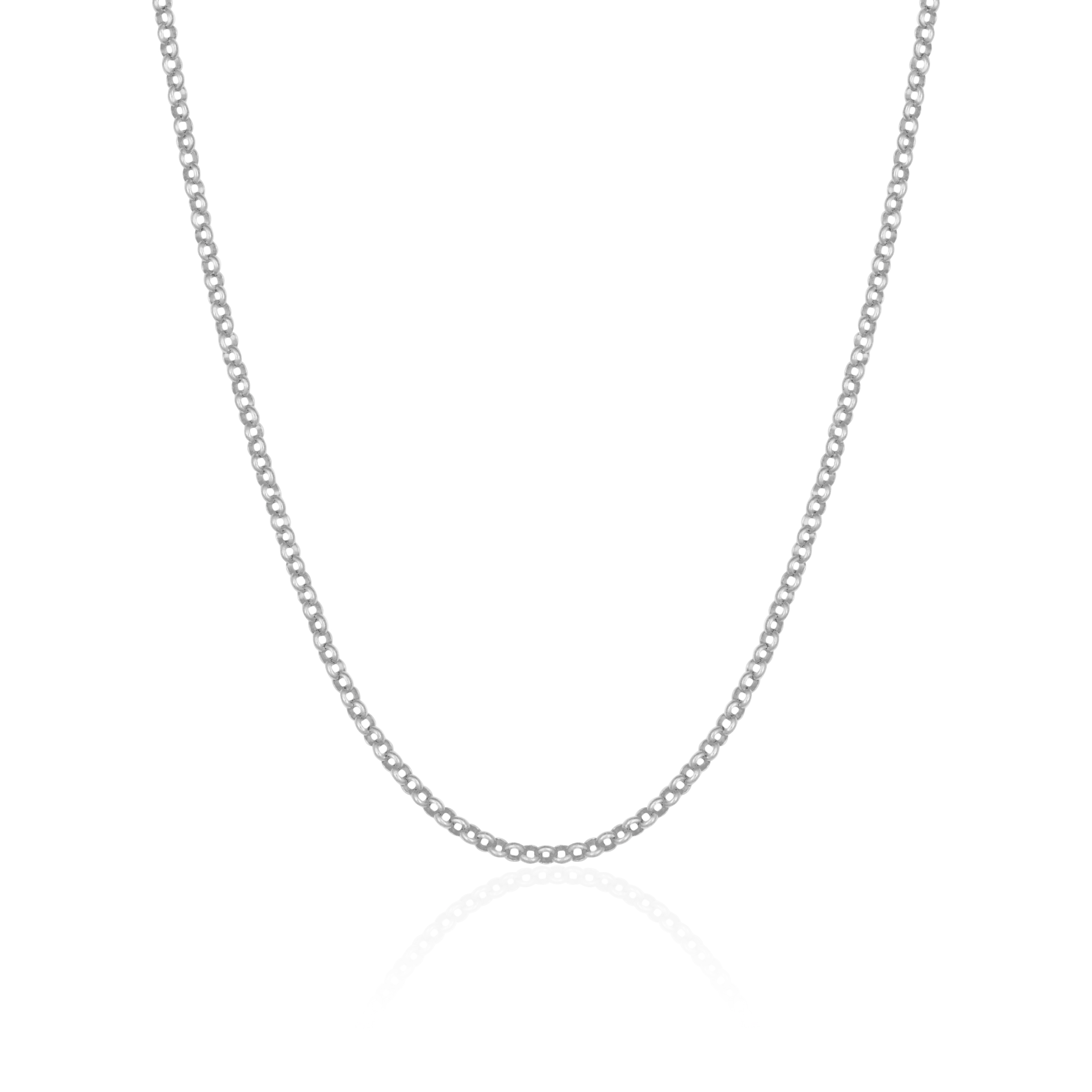 Manhattan Rollo Chain Necklace - Silver