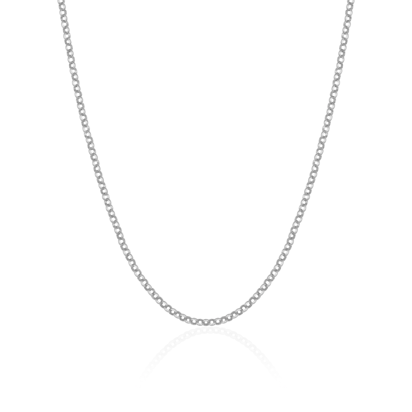 Manhattan Rollo Chain Necklace - Silver