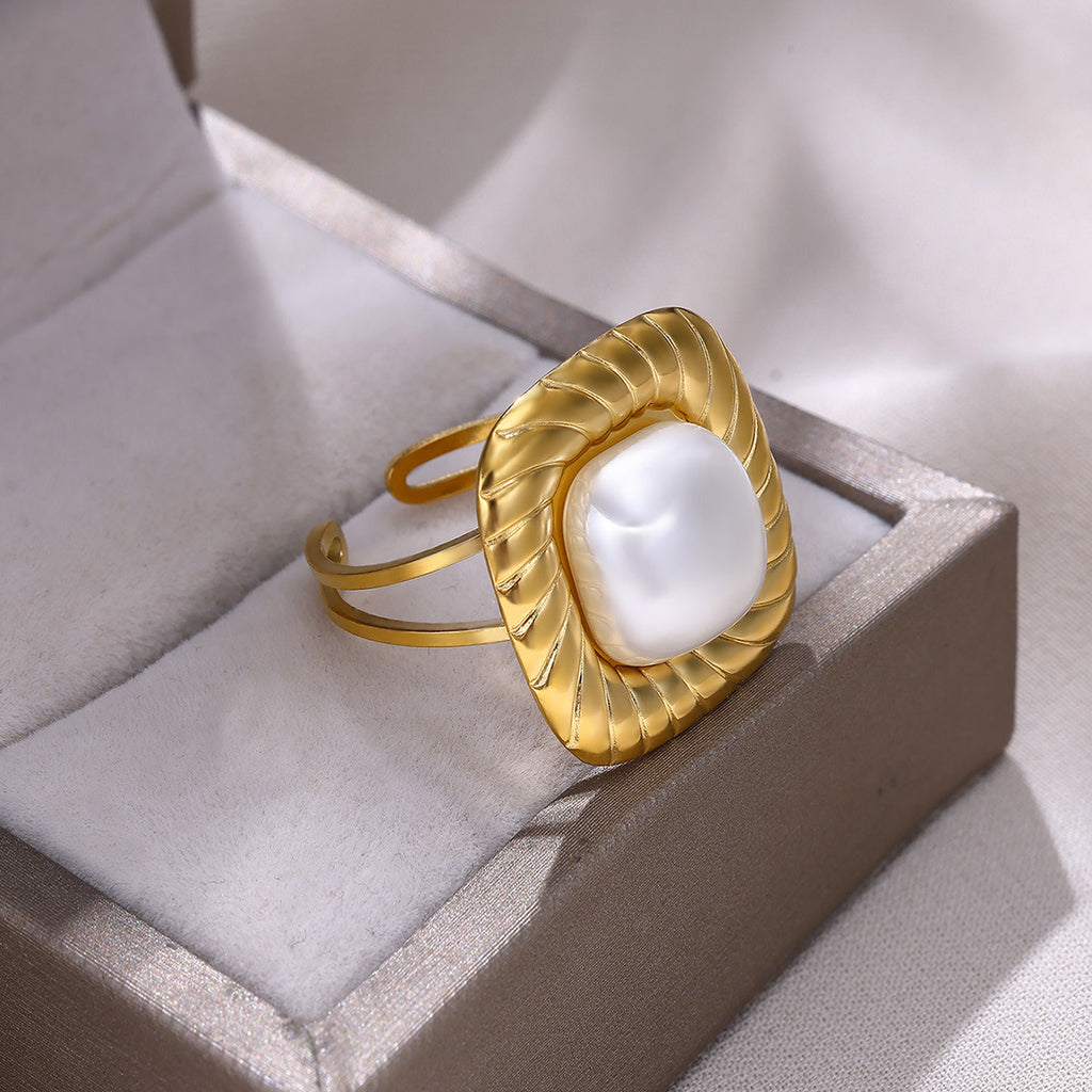 polygonal pearl ring