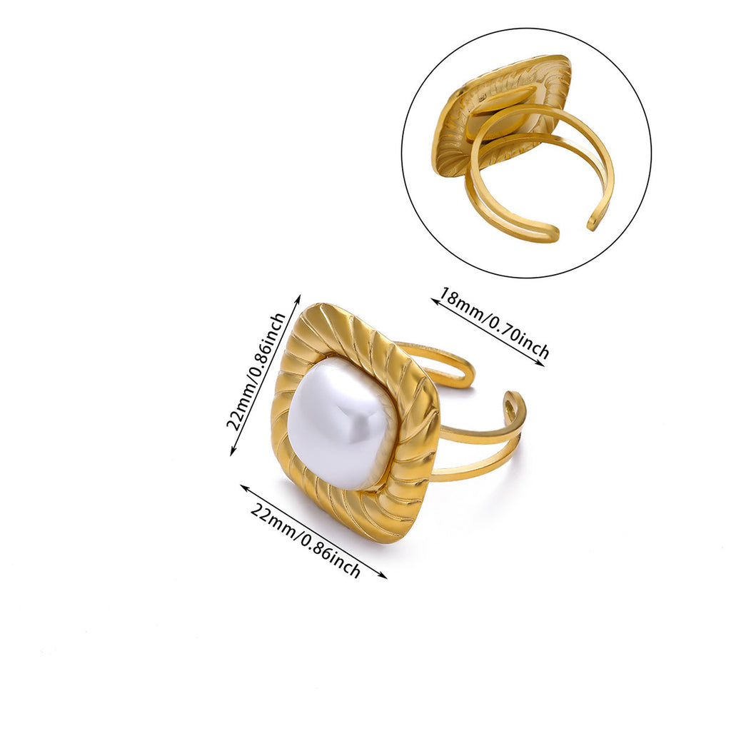 polygonal pearl ring