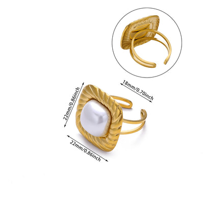 polygonal pearl ring
