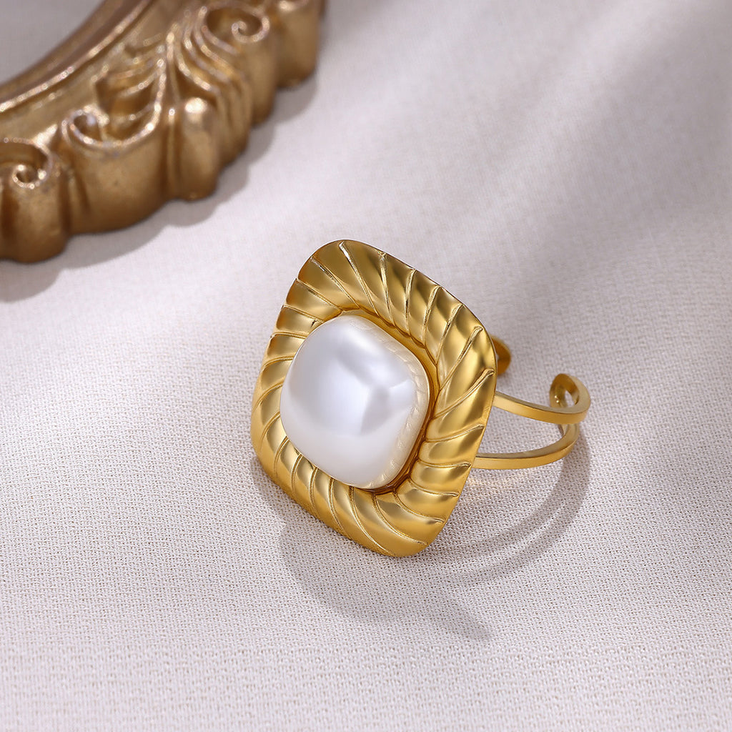 polygonal pearl ring