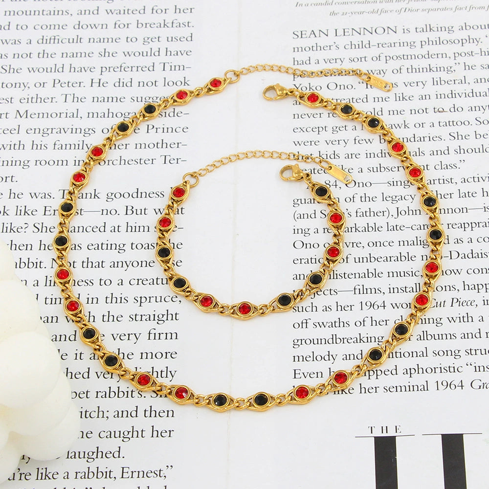 colorful rhinestone necklace