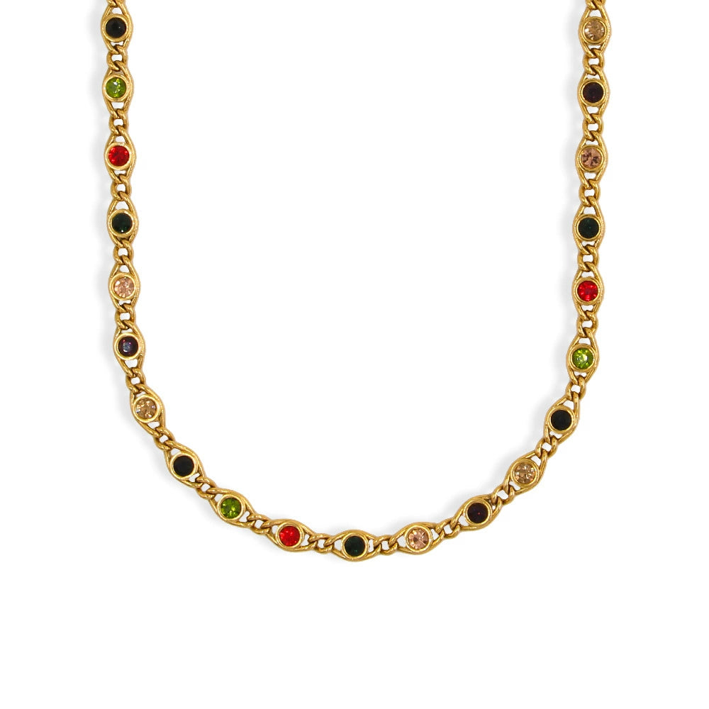 colorful rhinestone necklace