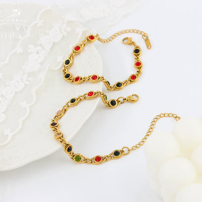 colorful rhinestone necklace