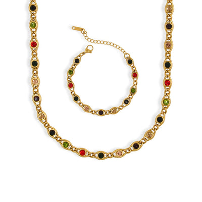 colorful rhinestone necklace