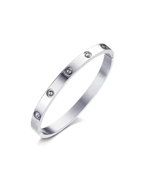 PUSCA Stylish Stone Bracelet - Silver