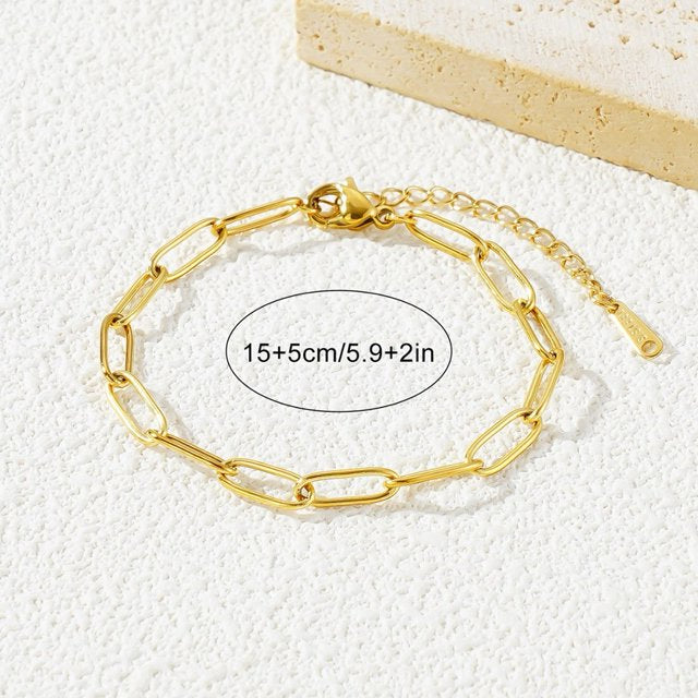 PUSCA Golden Paperclip Bracelet