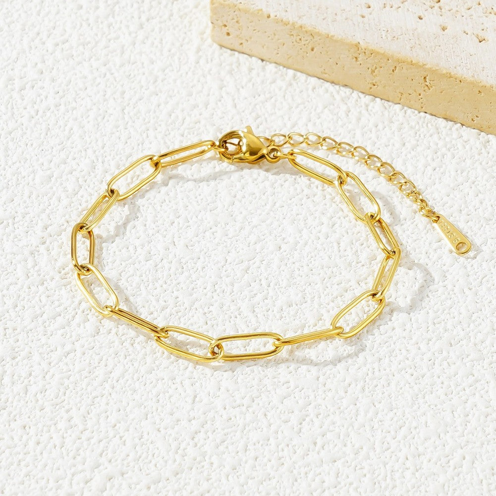 PUSCA Golden Paperclip Bracelet