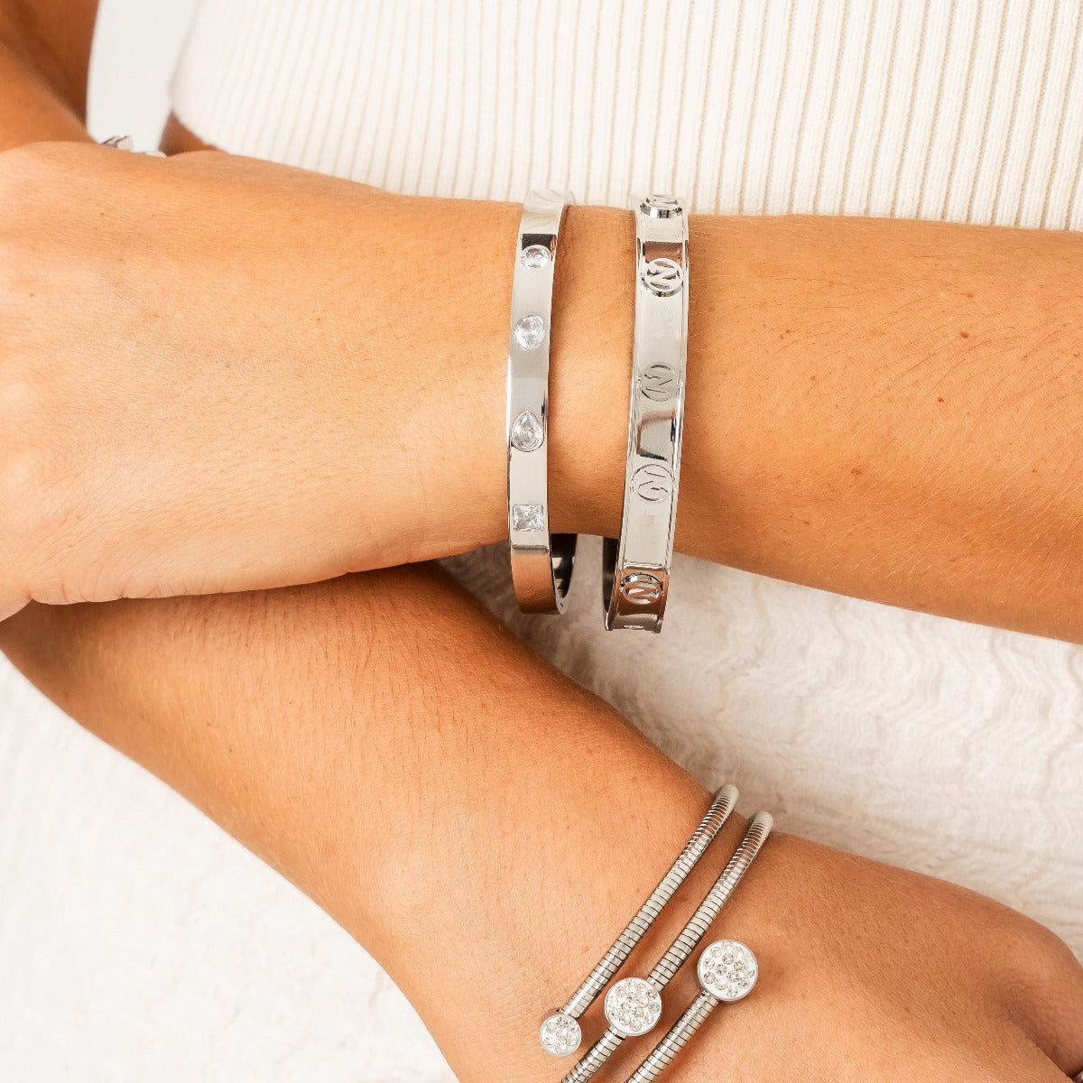 Nevaeh Heaven Bangle - Silver