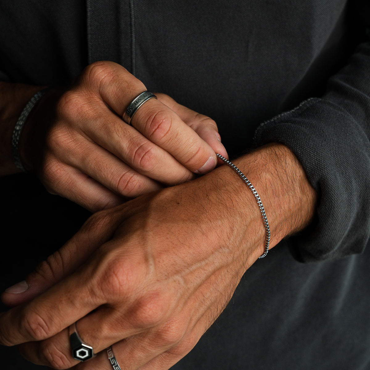 Box Chain Bracelet - Silver