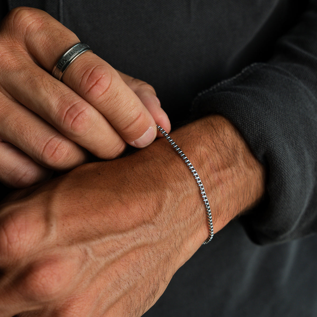 Box Chain Bracelet - Silver