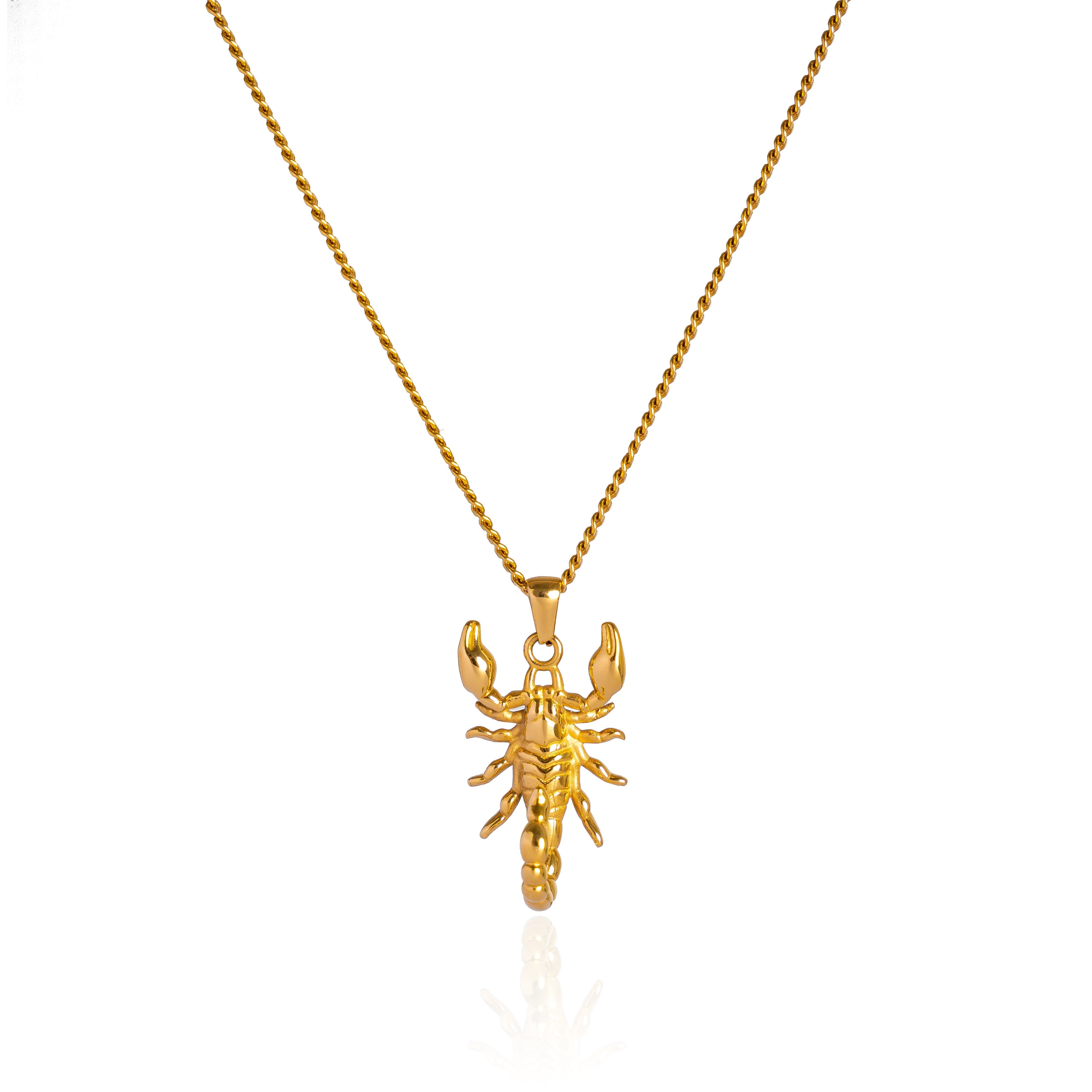 Scorpion Pendant Necklace - 18K Gold Plated