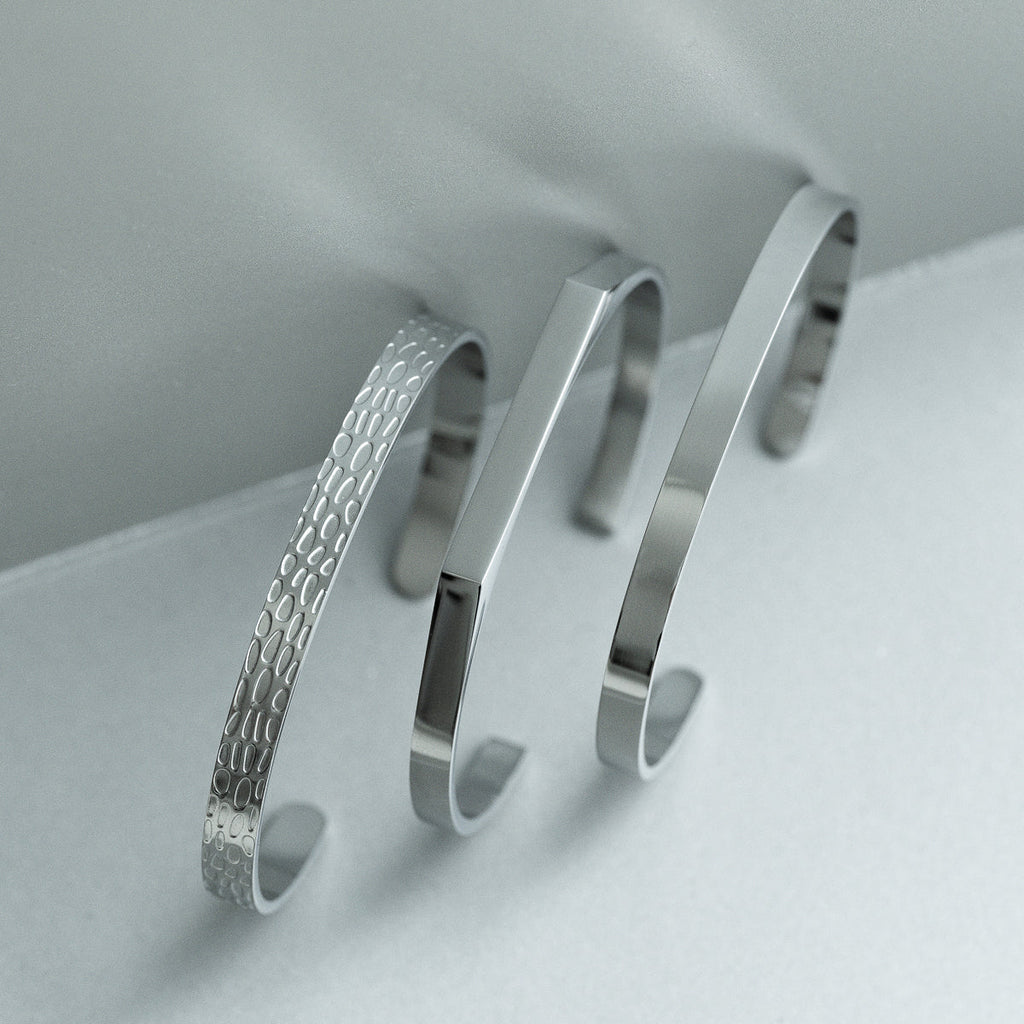 Adjustable Cuff Bangle - Silver