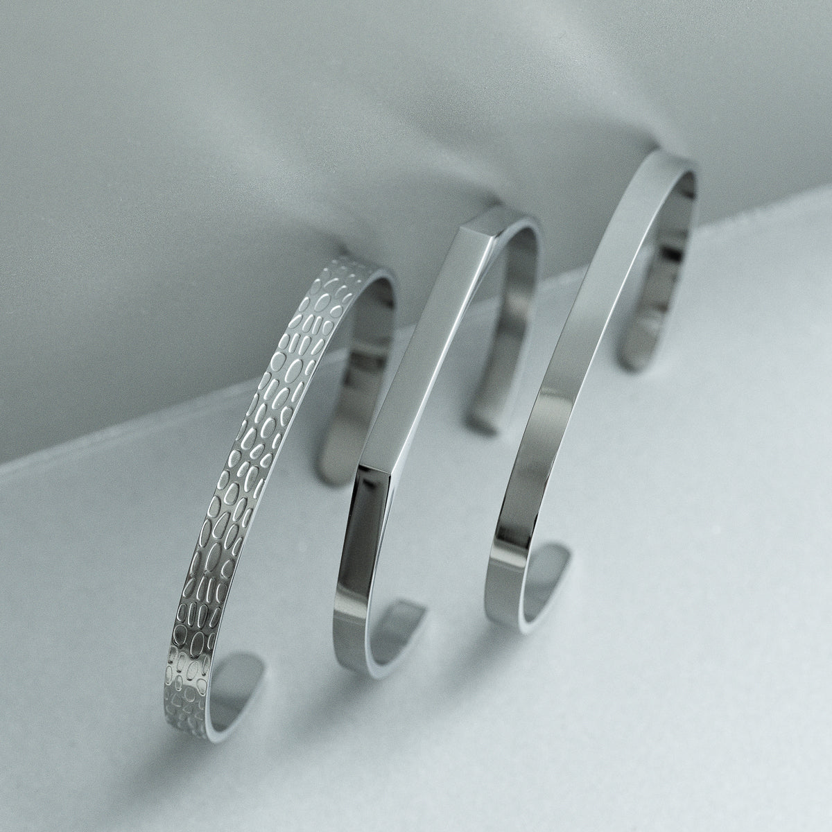 Adjustable Cuff Bangle - Silver