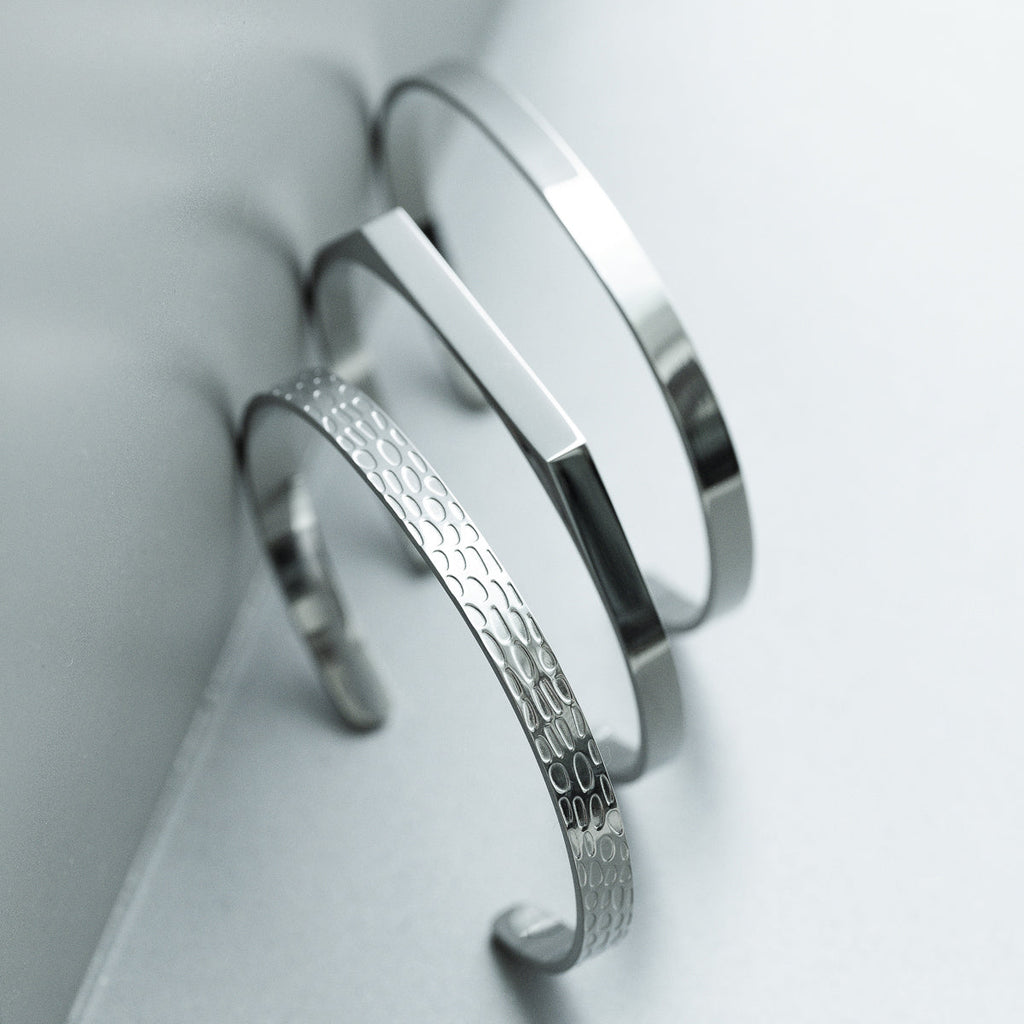 Adjustable Cuff Bangle - Silver