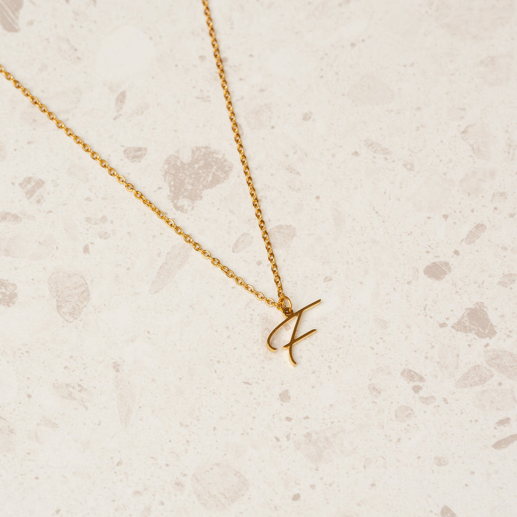 Scripture Initial Necklace - Gold