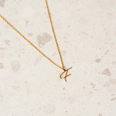 Scripture Initial Necklace - Gold