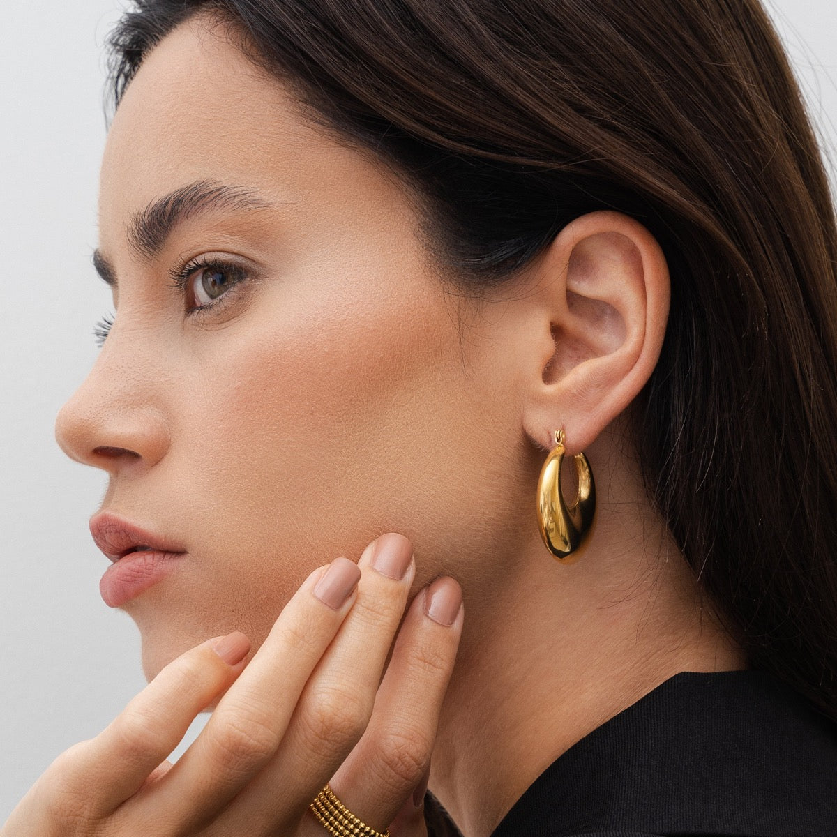 Clara Hoop Earrings - Gold
