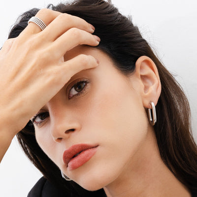 Piper Hoop Earrings - Silver