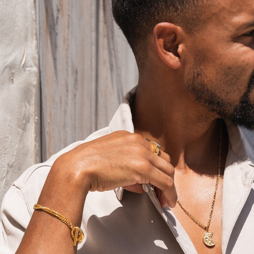 St Christopher Pendant Necklace - Gold