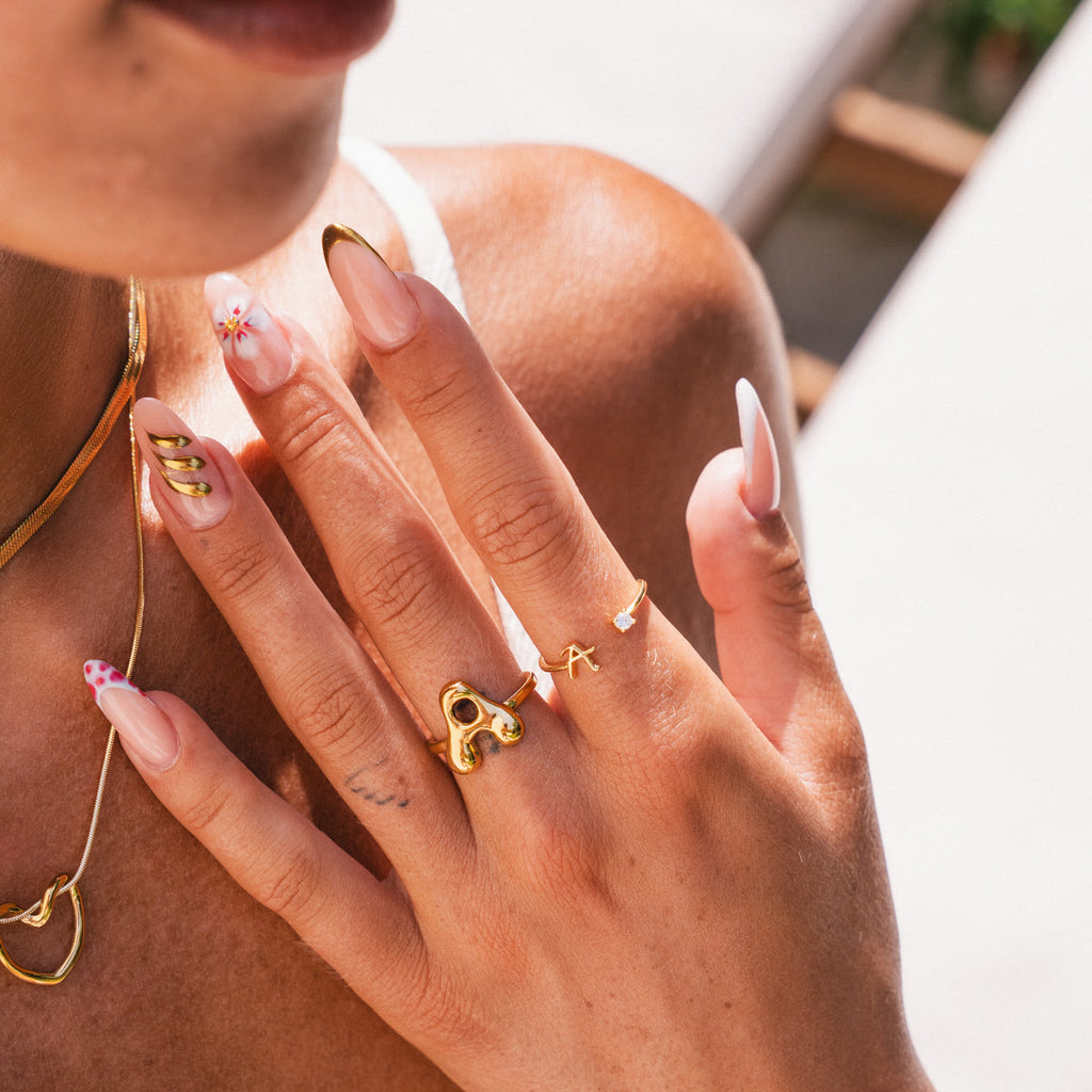 Woven Heart Layered Necklace - Gold