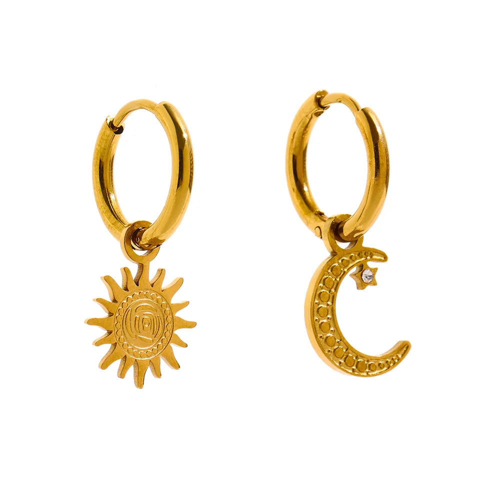 Star Moon Earrings