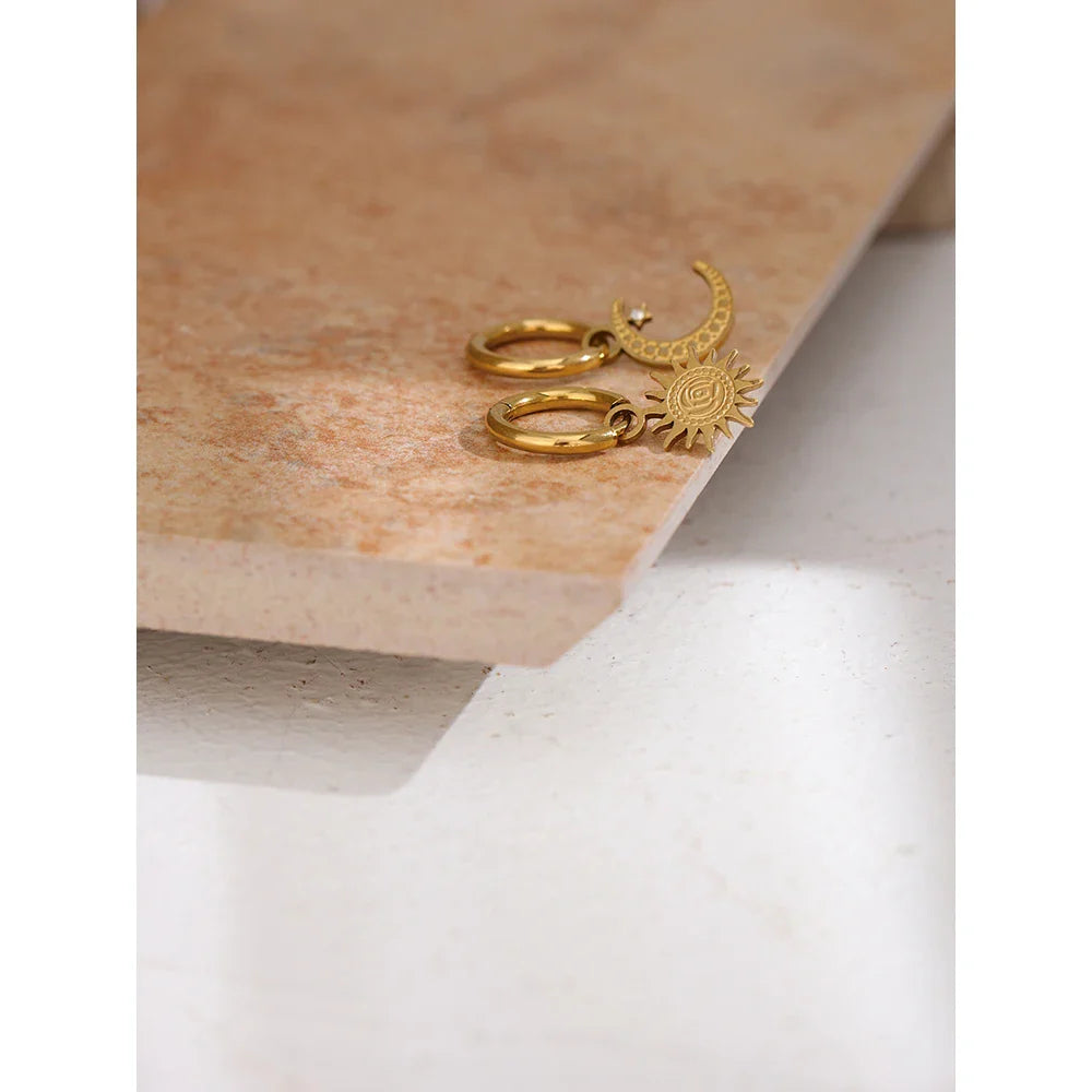 Star Moon Earrings