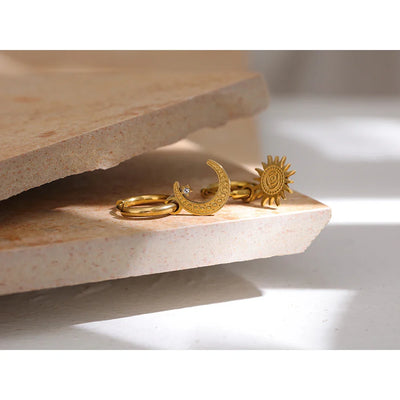 Star Moon Earrings