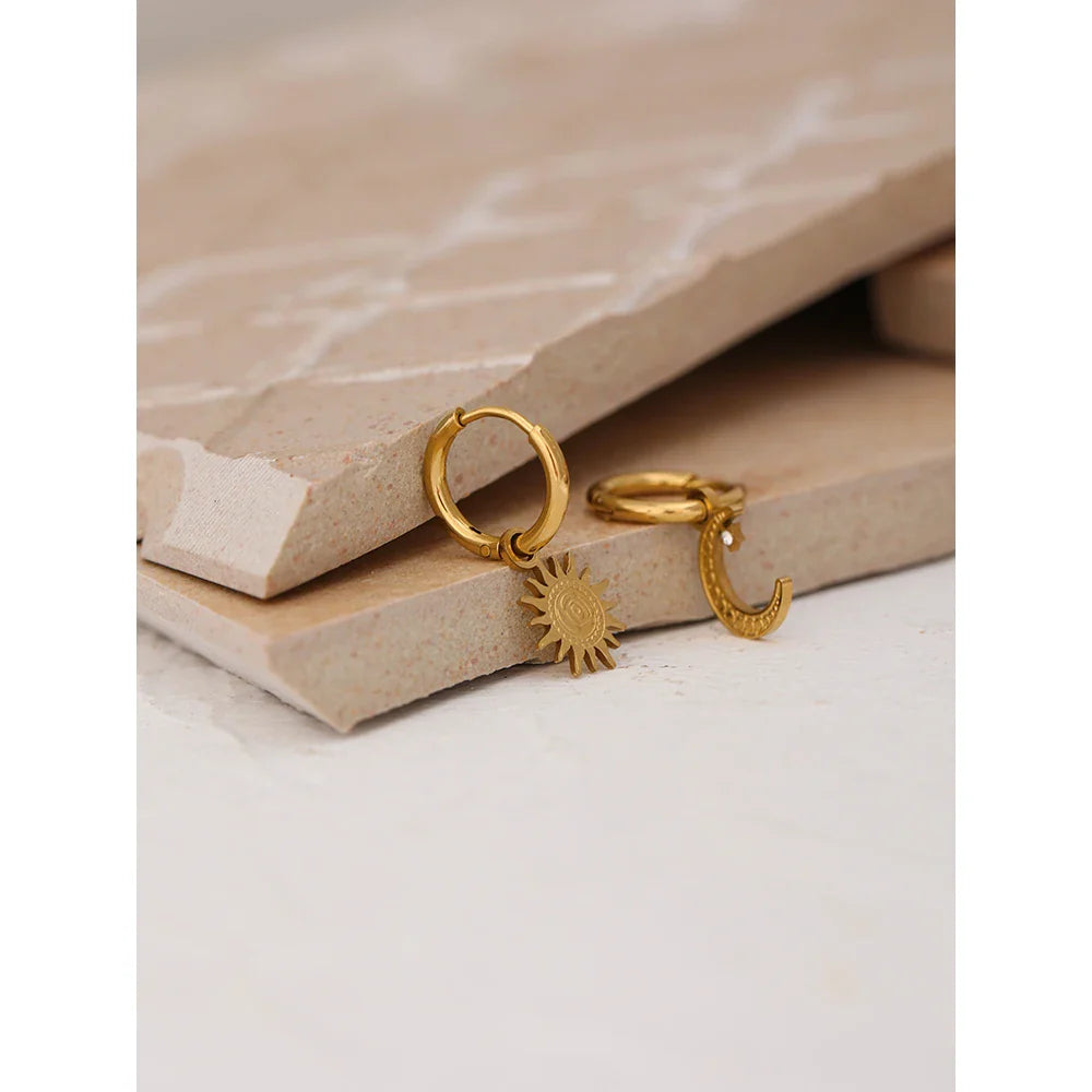 Star Moon Earrings