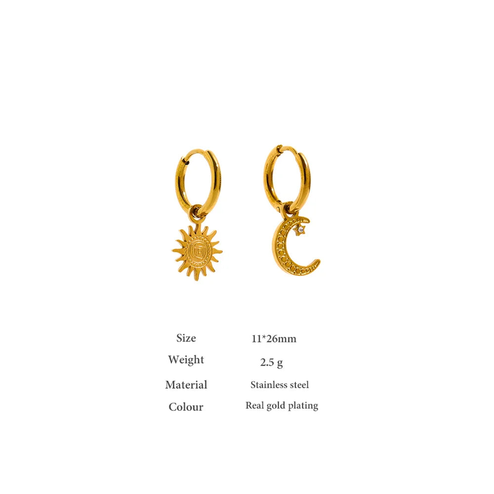 Star Moon Earrings