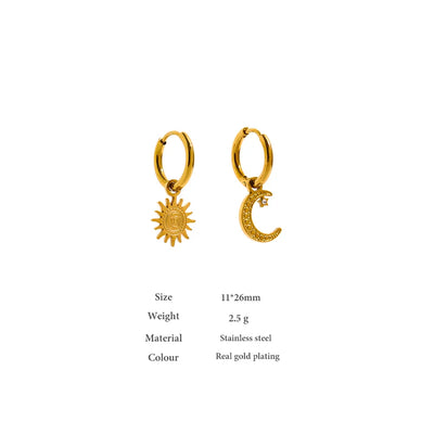Star Moon Earrings