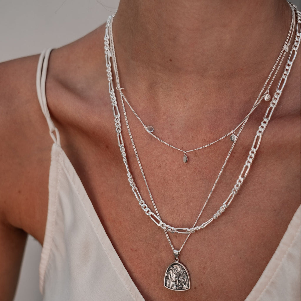 Minimalist Figari Chain Necklace - Silver