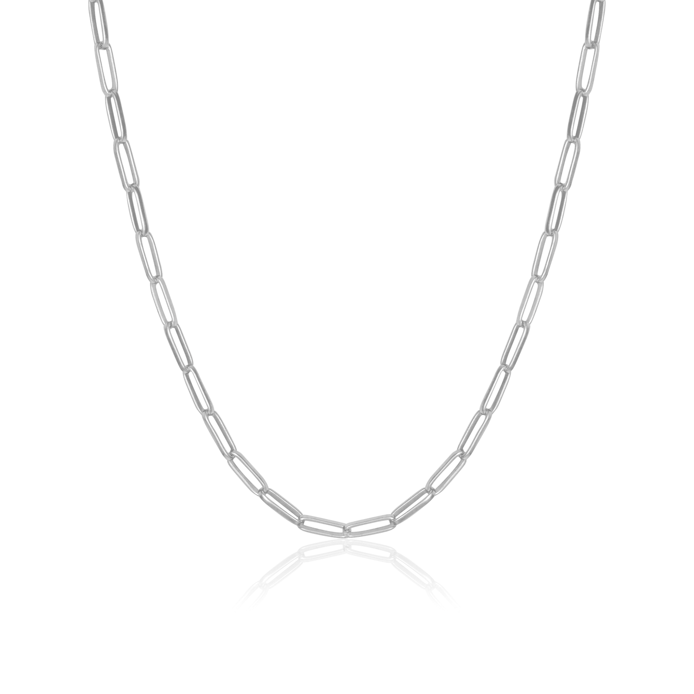 Washington Paper Clip Chain Necklace - Silver