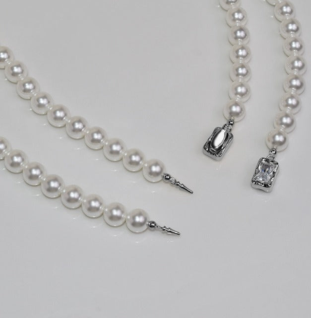 Lacey Pearly Whites Necklace - SILVER