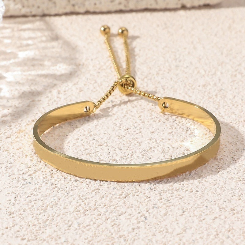 PUSCA Nevaeh Plate Adjustable Bracelet - Gold