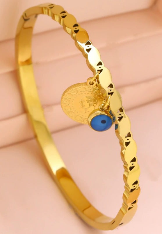 PUSCA Ellarmkette Charm Pendant Bangle Bracelet