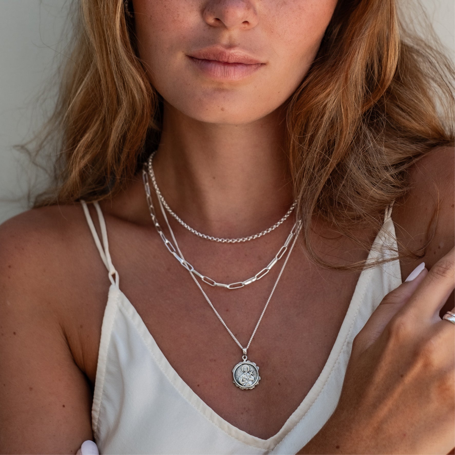 Washington Paper Clip Chain Necklace - Silver