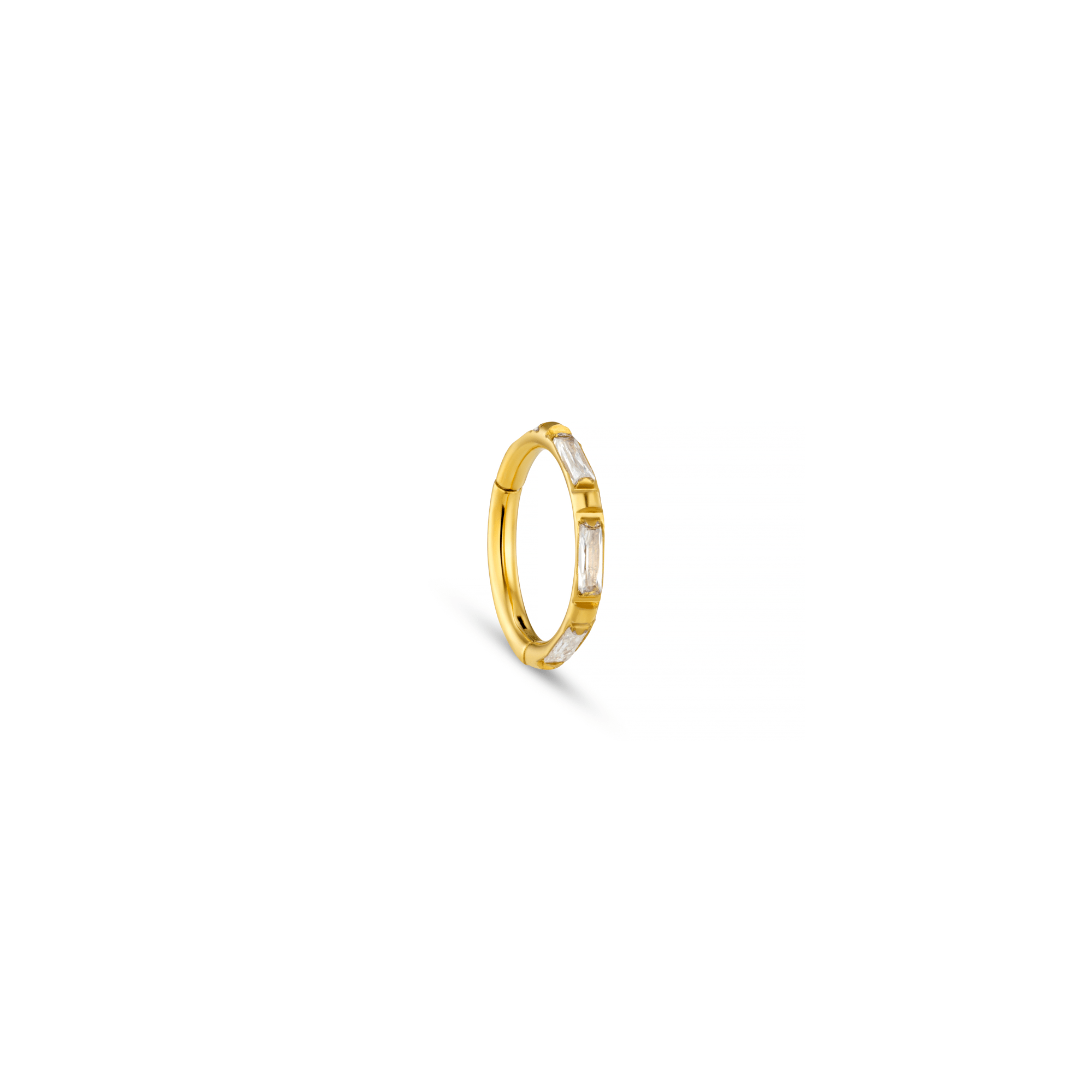 PUSCA Fine Baguette Clicker Hoop Earring