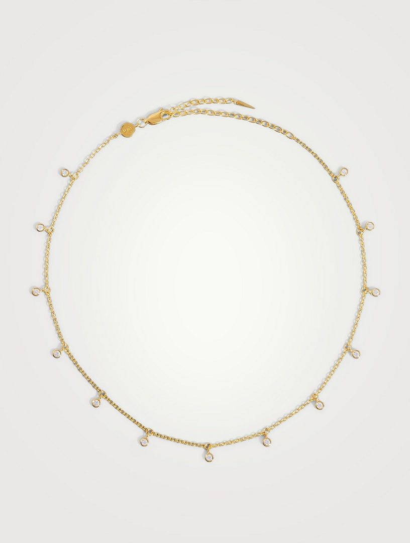 PUSCA Moissanite Satellite Choker Necklace