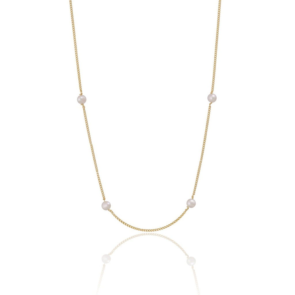 The Mia Chain & Pearl Necklace - GOLD