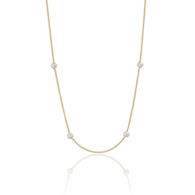The Mia Chain & Pearl Necklace - GOLD