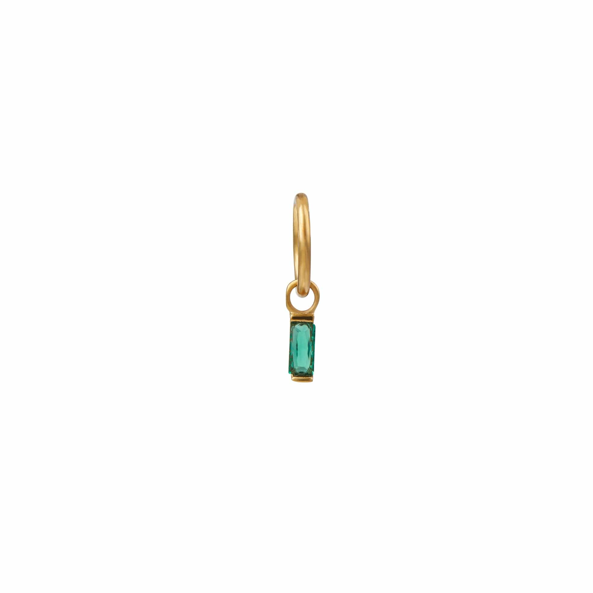 PUSCA Emerald Baguette Clicker Hoop 6mm