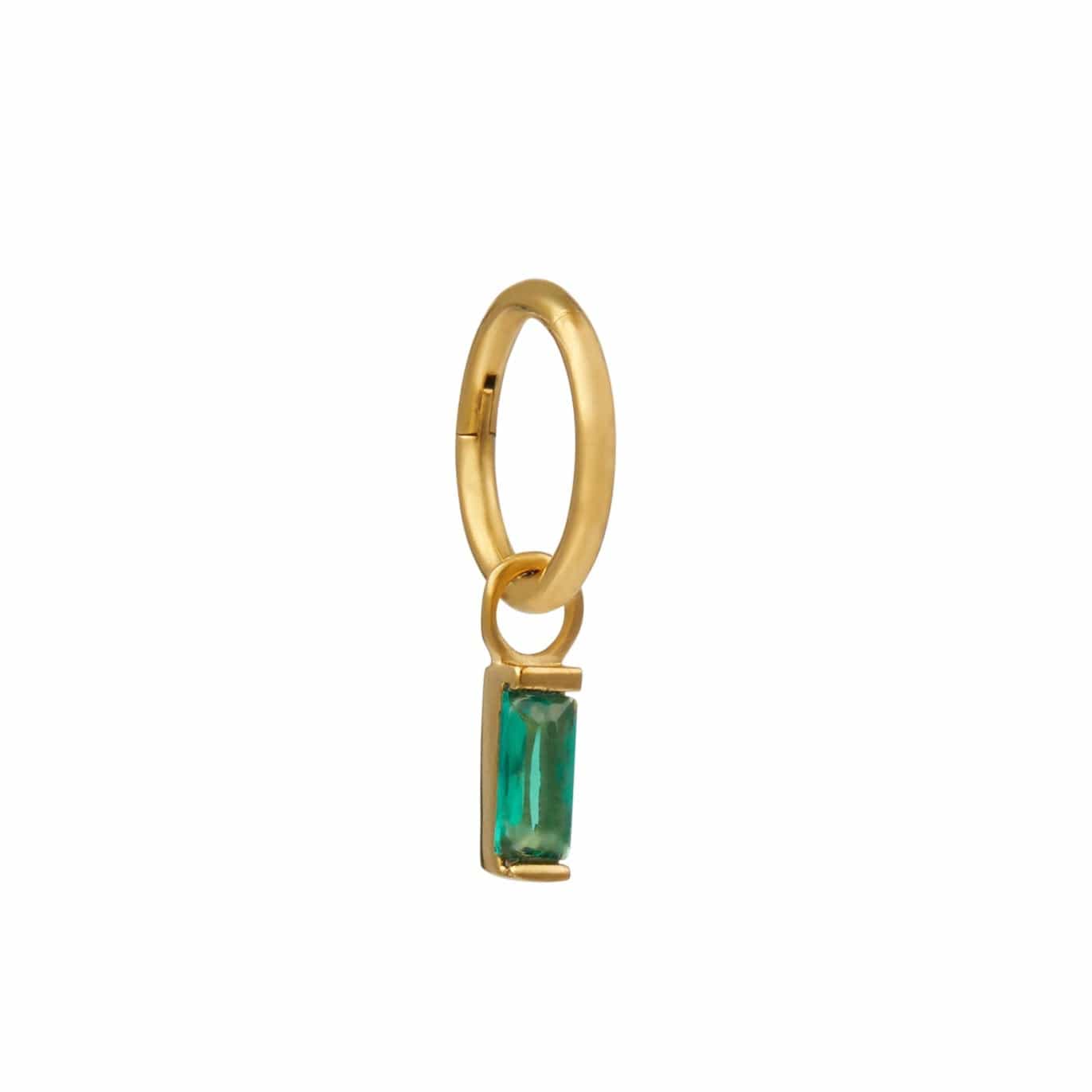 PUSCA Emerald Baguette Clicker Hoop 6mm