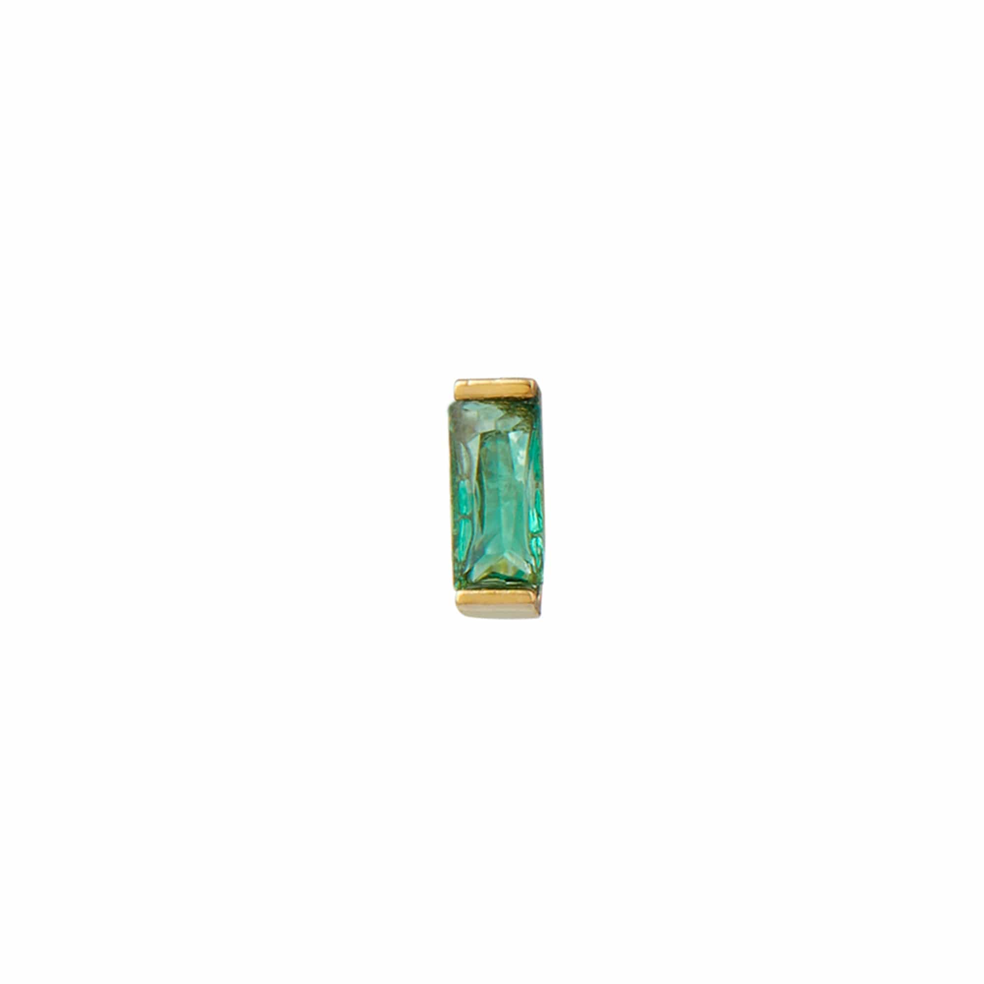 PUSCA  Emerald Baguette Labret Stud
