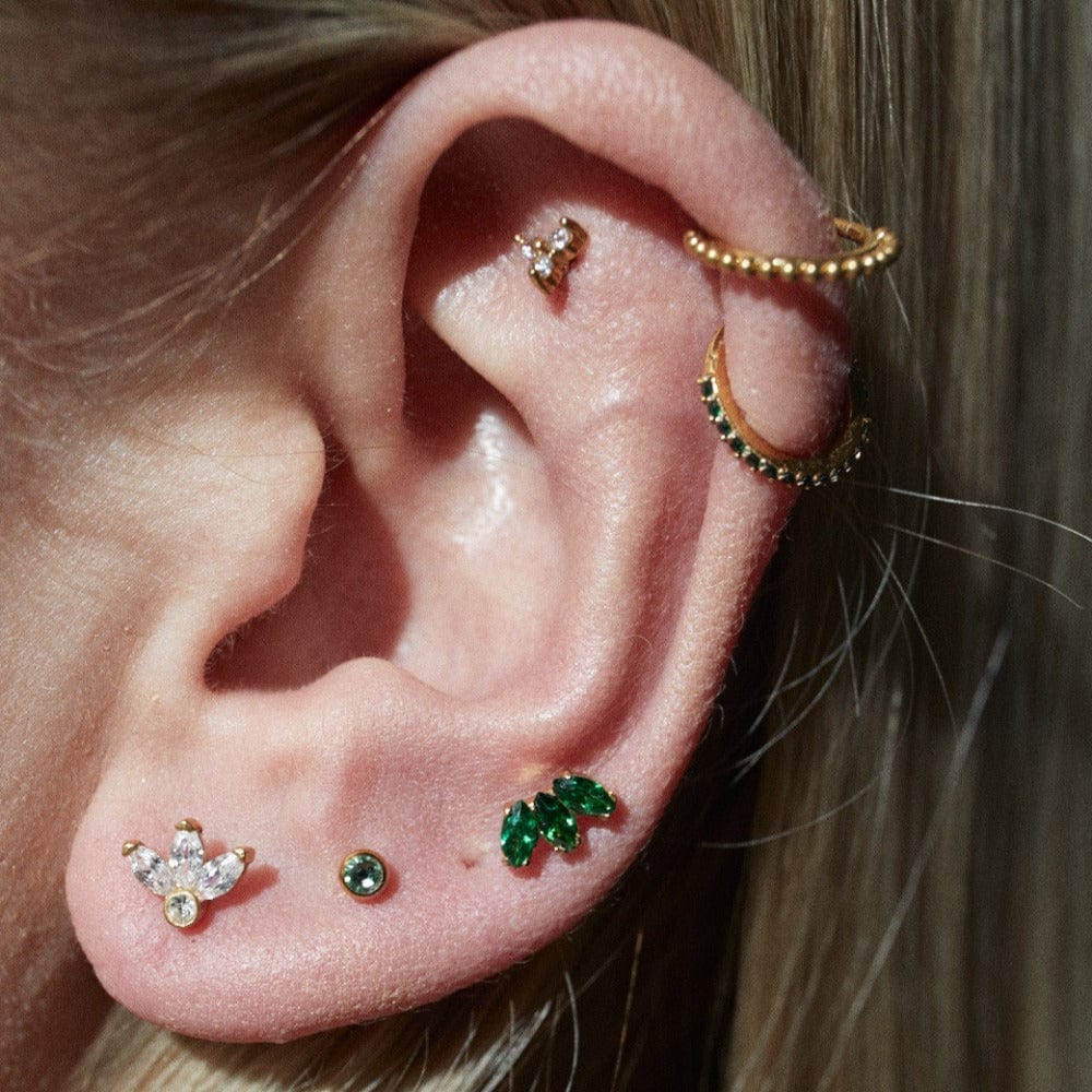 PUSCA Emerald Labret Made With Swarovski® Crystal