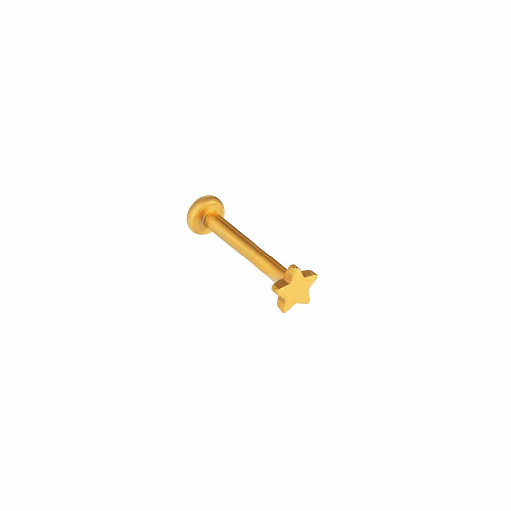 PUSCA Metal Star Labret - Gold