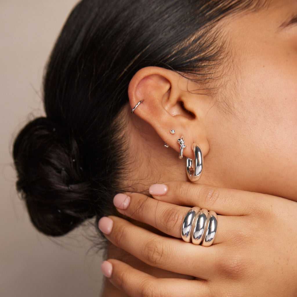 PUSCA  Mini Clicker Hoop 6mm - Silver