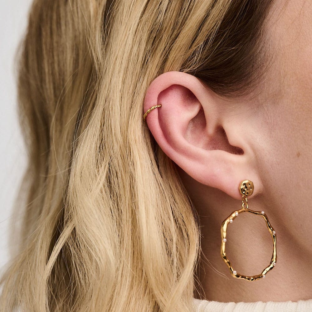 PUSCA Rope Twist Clicker Hoop 8mm - Gold