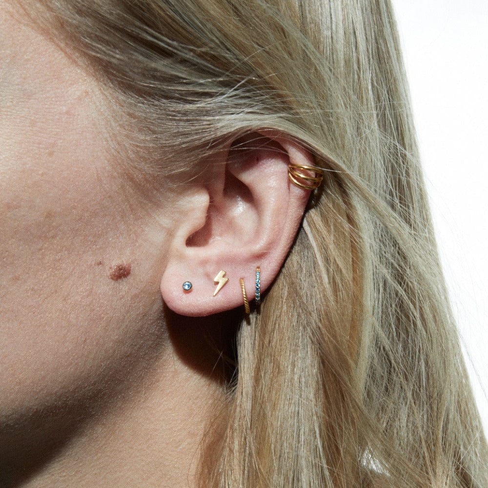 PUSCA Triple Row Clicker Hoop 8mm - Gold